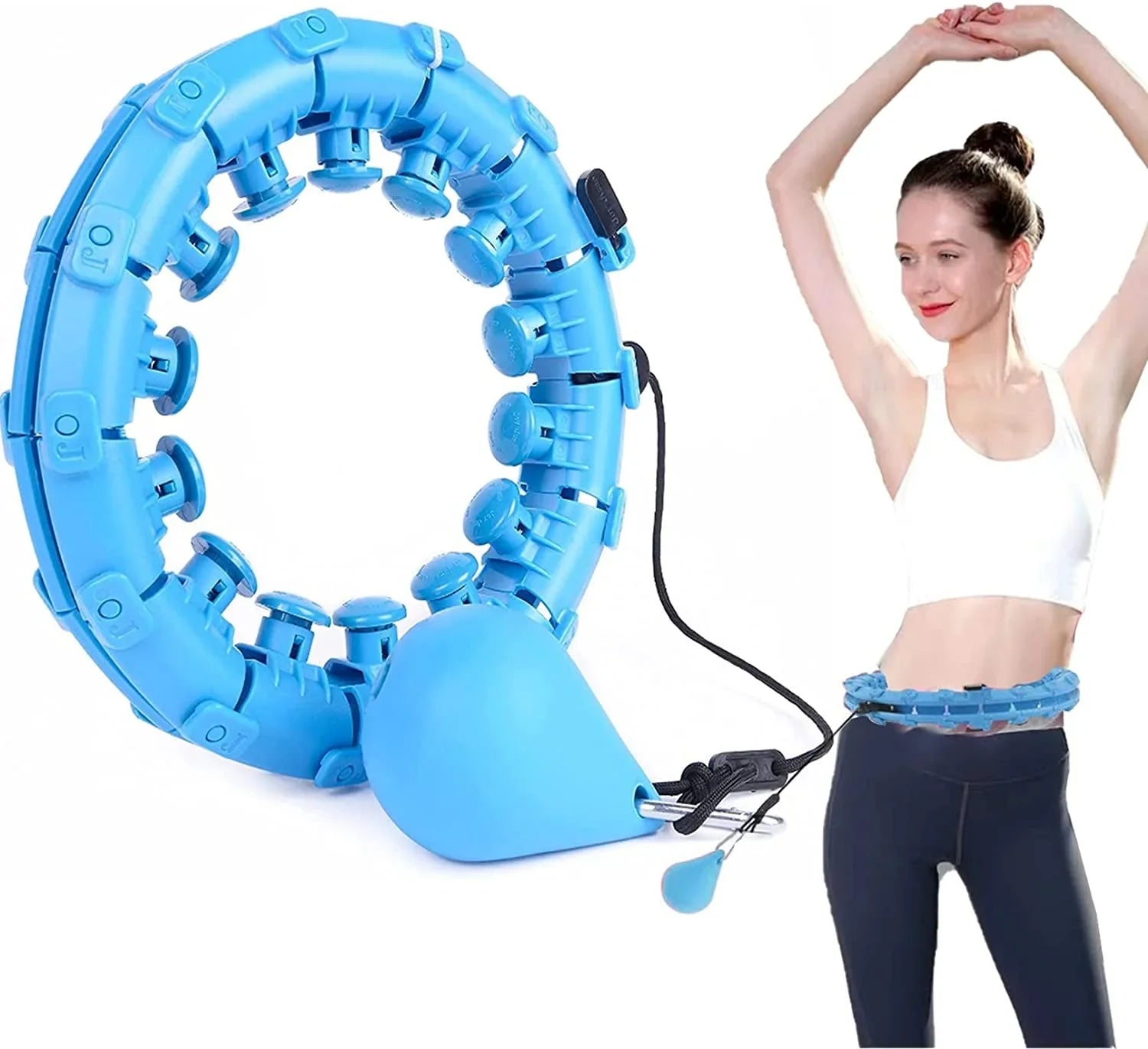 Weighted Hula Hoop — Adjustable Fit for Core & Weight Loss