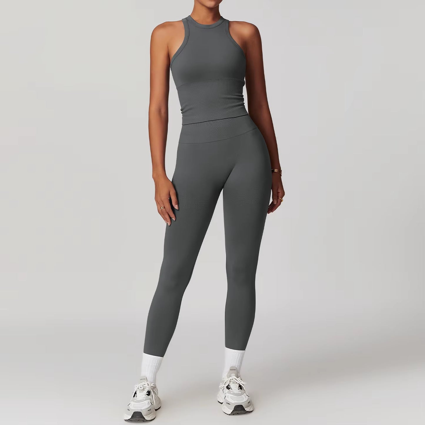 Seamless Gym Set Workout Clothes 2/3PCS Yoga Set Women'S Sportswear Fitness Leggings Sports Bra Athletic Long Sleeve Yoga Suit