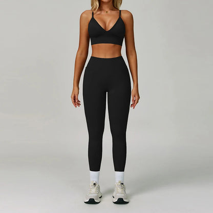 2/3PCS Sportswear Seamless Yoga Set Women Long Sleeve Gym Clothes Yoga Suits Women'S Fitness Set Sports Bra Gym Workout Leggings