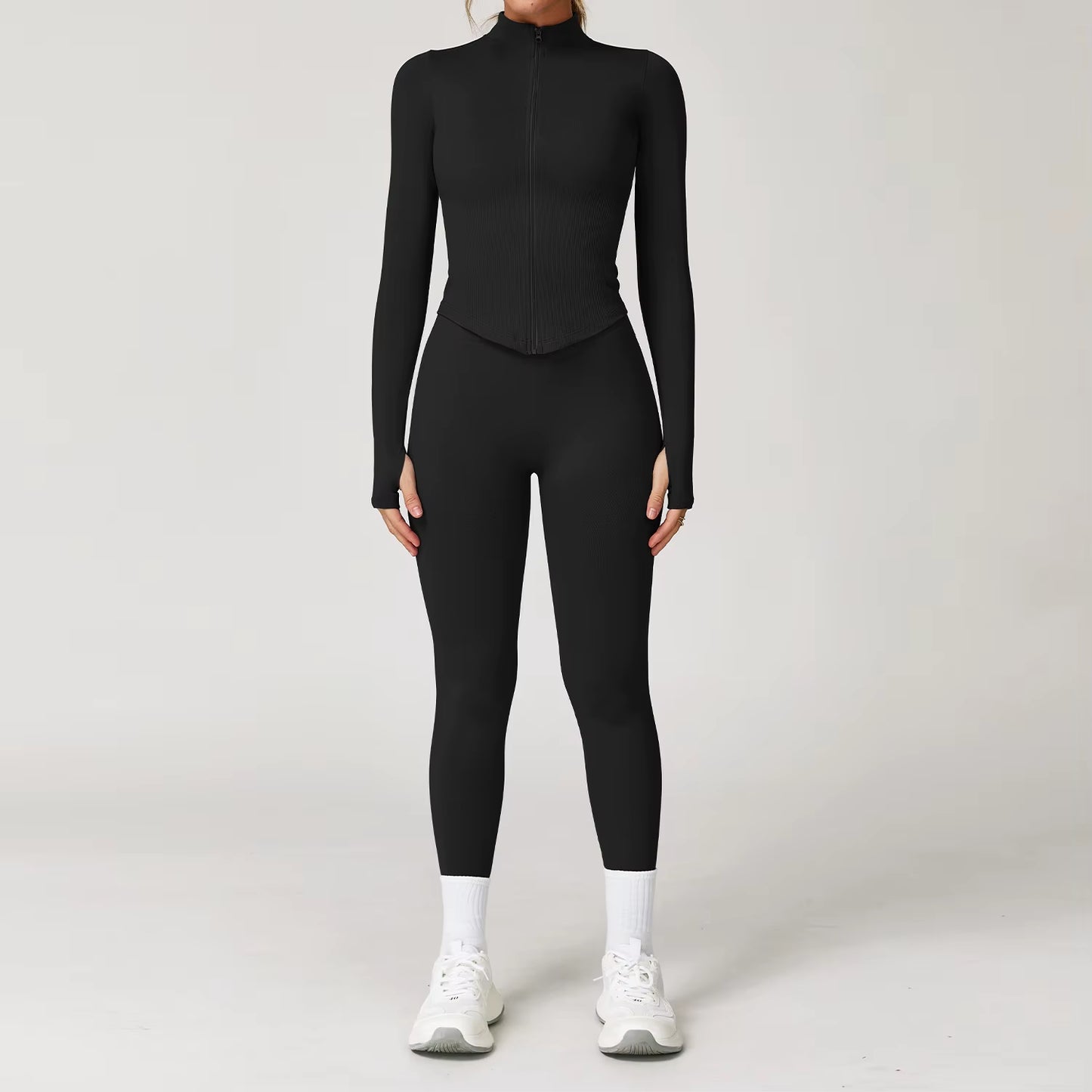 Seamless Gym Set Workout Clothes 2/3PCS Yoga Set Women'S Sportswear Fitness Leggings Sports Bra Athletic Long Sleeve Yoga Suit