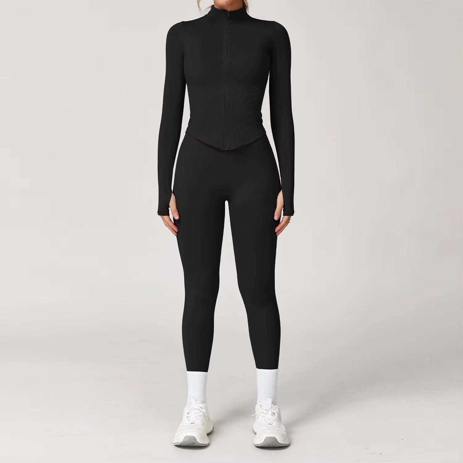 Seamless Gym Set Workout Clothes 2/3PCS Yoga Set Women'S Sportswear Fitness Leggings Sports Bra Athletic Long Sleeve Yoga Suit