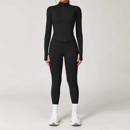 Seamless Gym Set Workout Clothes 2/3PCS Yoga Set Women'S Sportswear Fitness Leggings Sports Bra Athletic Long Sleeve Yoga Suit