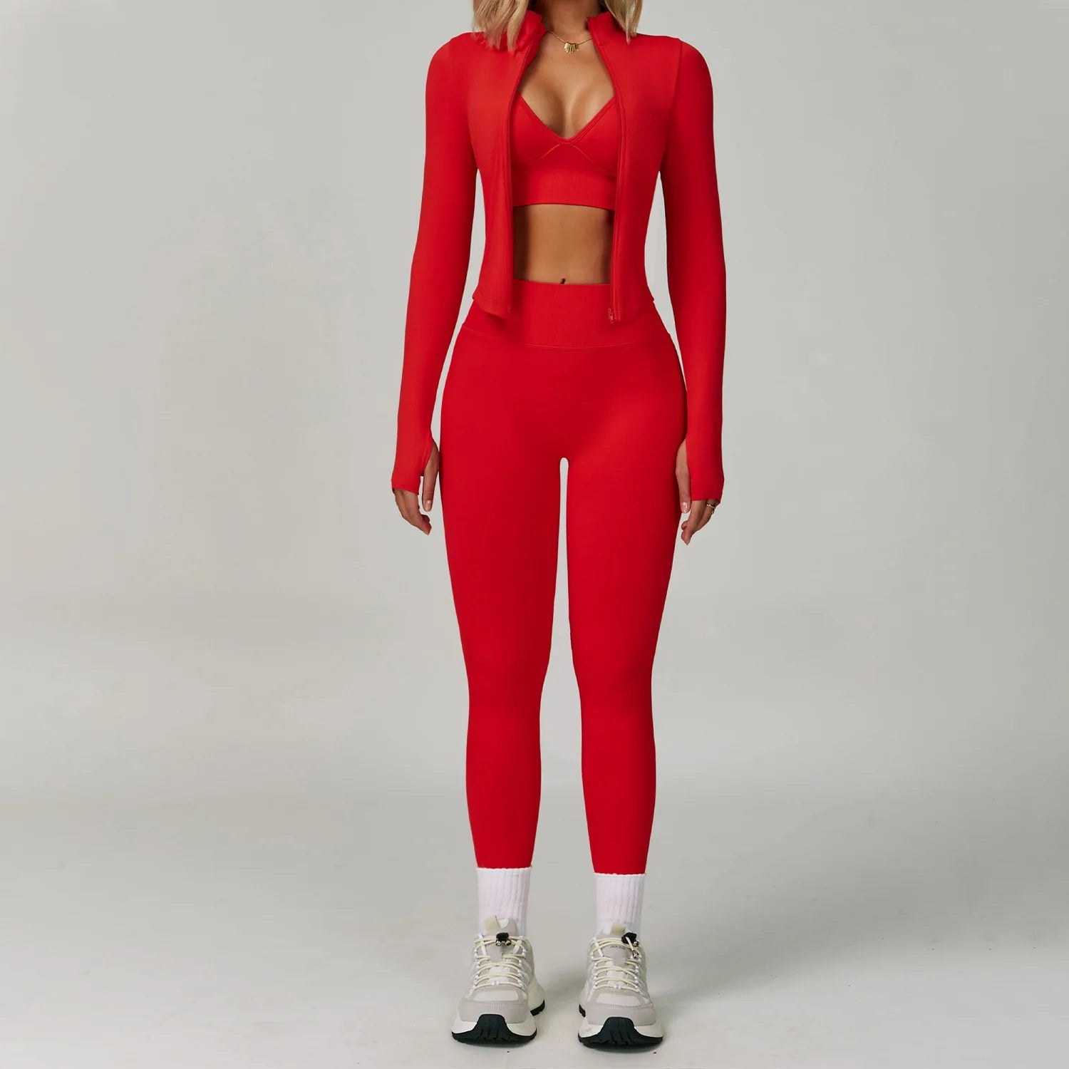 2/3PCS Sportswear Seamless Yoga Set Women Long Sleeve Gym Clothes Yoga Suits Women'S Fitness Set Sports Bra Gym Workout Leggings