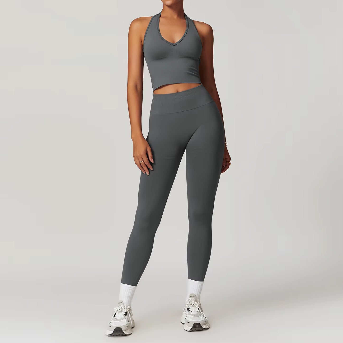 Seamless Gym Set Workout Clothes 2/3PCS Yoga Set Women'S Sportswear Fitness Leggings Sports Bra Athletic Long Sleeve Yoga Suit