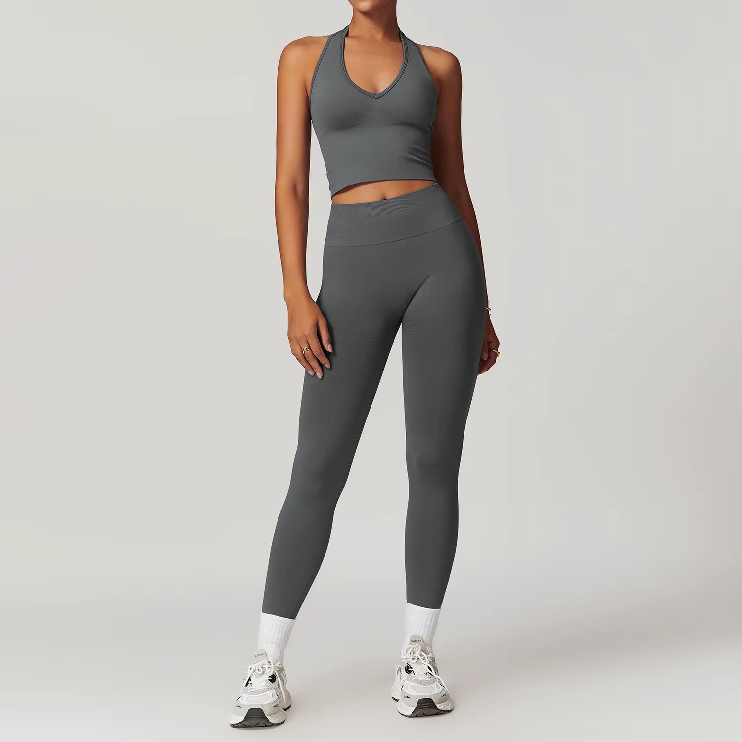 Seamless Gym Set Workout Clothes 2/3PCS Yoga Set Women'S Sportswear Fitness Leggings Sports Bra Athletic Long Sleeve Yoga Suit