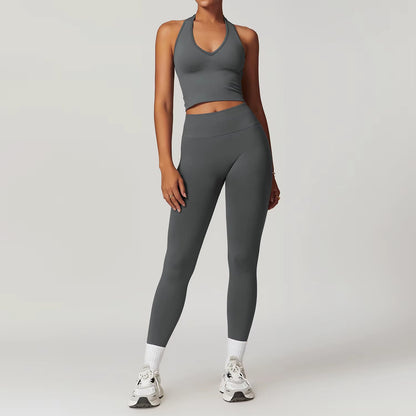 Seamless Gym Set Workout Clothes 2/3PCS Yoga Set Women'S Sportswear Fitness Leggings Sports Bra Athletic Long Sleeve Yoga Suit