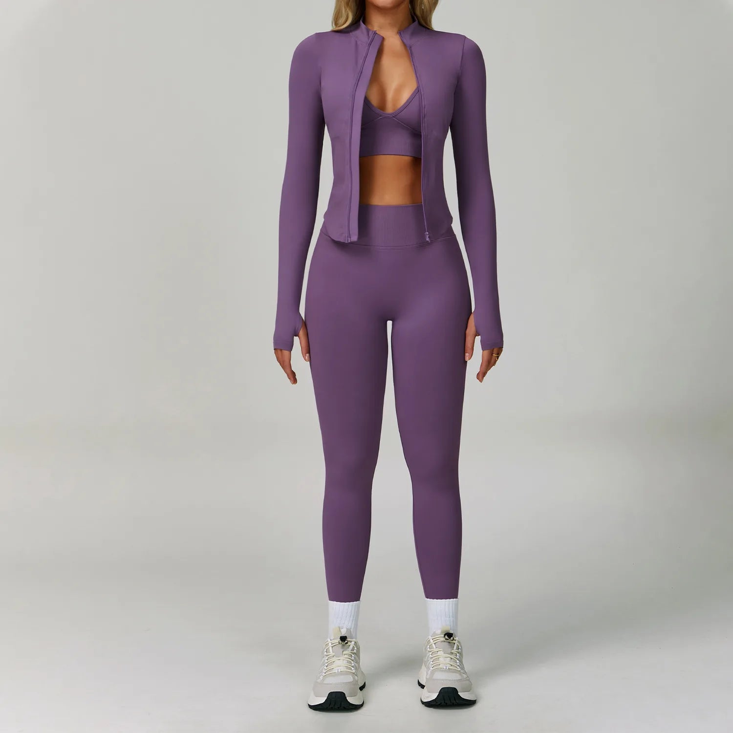 2/3PCS Sportswear Seamless Yoga Set Women Long Sleeve Gym Clothes Yoga Suits Women'S Fitness Set Sports Bra Gym Workout Leggings