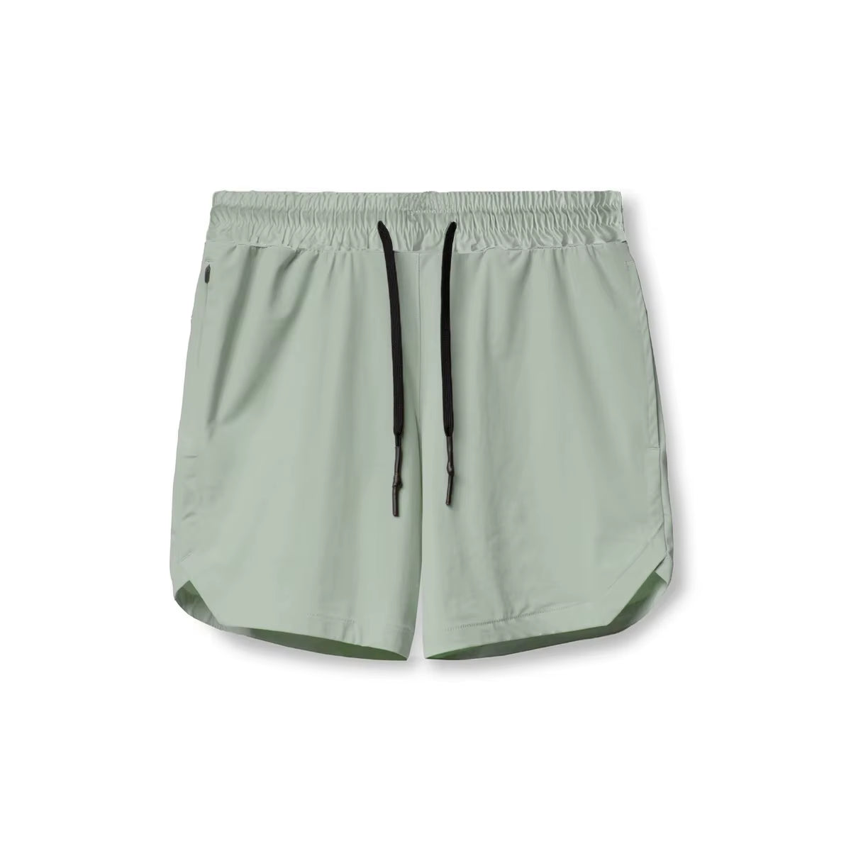 2024 New Men'S Shorts Single-Layer Woven Quick Dry Solid Color Running Fitness Sports Casual American Fifth Pants Comfortable