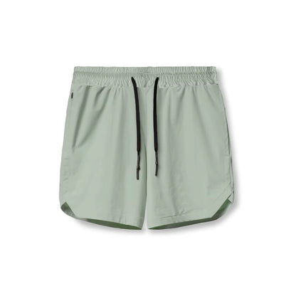2024 New Men'S Shorts Single-Layer Woven Quick Dry Solid Color Running Fitness Sports Casual American Fifth Pants Comfortable
