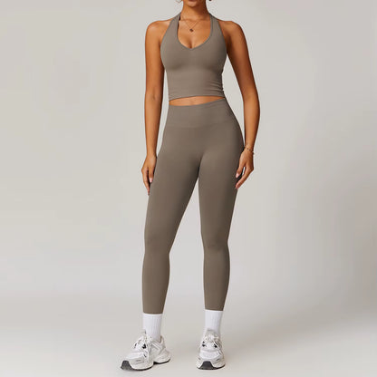 Seamless Gym Set Workout Clothes 2/3PCS Yoga Set Women'S Sportswear Fitness Leggings Sports Bra Athletic Long Sleeve Yoga Suit