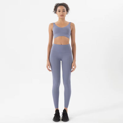 New Women'S Tracksuit Yoga Set Women Leggings Crop Top Sportswear Women'S Summer Suit High Waist Tight Set Woman 2 Pieces