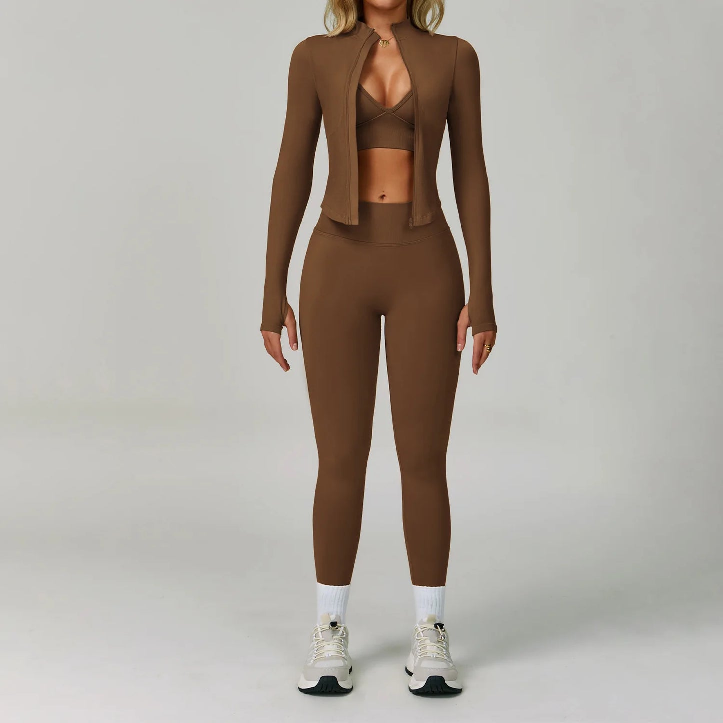 2/3PCS Sportswear Seamless Yoga Set Women Long Sleeve Gym Clothes Yoga Suits Women'S Fitness Set Sports Bra Gym Workout Leggings