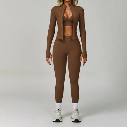 2/3PCS Sportswear Seamless Yoga Set Women Long Sleeve Gym Clothes Yoga Suits Women'S Fitness Set Sports Bra Gym Workout Leggings