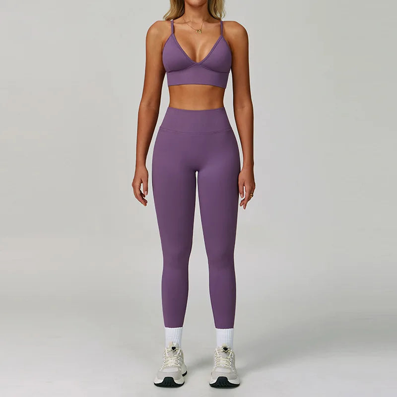 2/3PCS Sportswear Seamless Yoga Set Women Long Sleeve Gym Clothes Yoga Suits Women'S Fitness Set Sports Bra Gym Workout Leggings