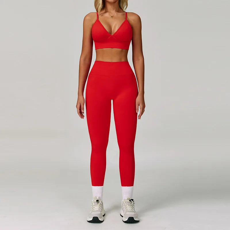 2/3PCS Sportswear Seamless Yoga Set Women Long Sleeve Gym Clothes Yoga Suits Women'S Fitness Set Sports Bra Gym Workout Leggings