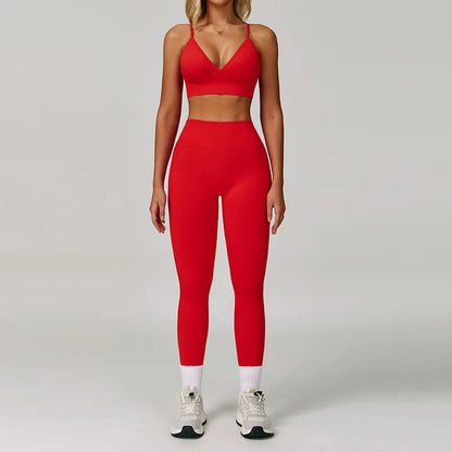 2/3PCS Sportswear Seamless Yoga Set Women Long Sleeve Gym Clothes Yoga Suits Women'S Fitness Set Sports Bra Gym Workout Leggings