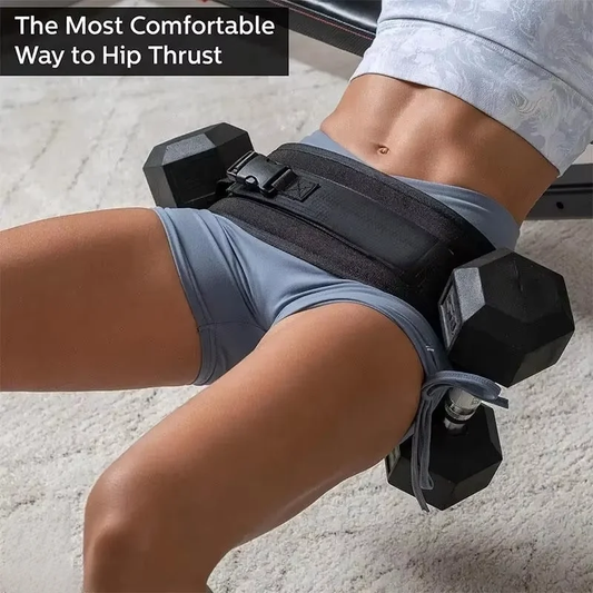Hip Thrust Belt — Adjustable Glute Trainer for Home & Gym Workouts