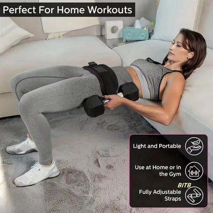 Hip Thrust Belt — Adjustable Glute Trainer for Home & Gym Workouts