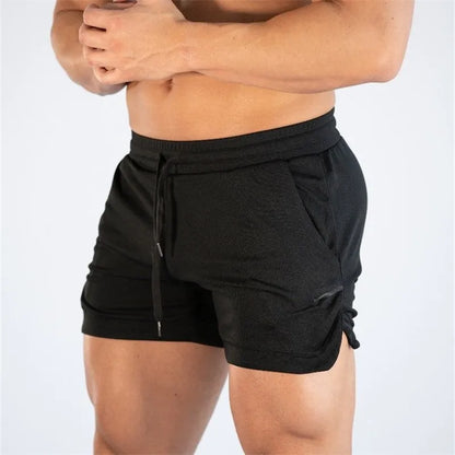 Sports Shorts Muscle New Big Size Solid Color Men'S Quick Dry Marathon Running Three Thirds Fitness Beach Pants Quick Dry Mesh