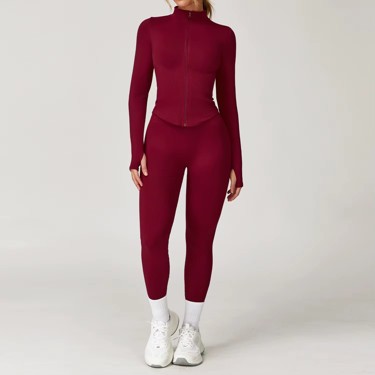 Seamless Gym Set Workout Clothes 2/3PCS Yoga Set Women'S Sportswear Fitness Leggings Sports Bra Athletic Long Sleeve Yoga Suit