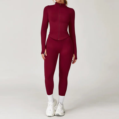 Seamless Gym Set Workout Clothes 2/3PCS Yoga Set Women'S Sportswear Fitness Leggings Sports Bra Athletic Long Sleeve Yoga Suit