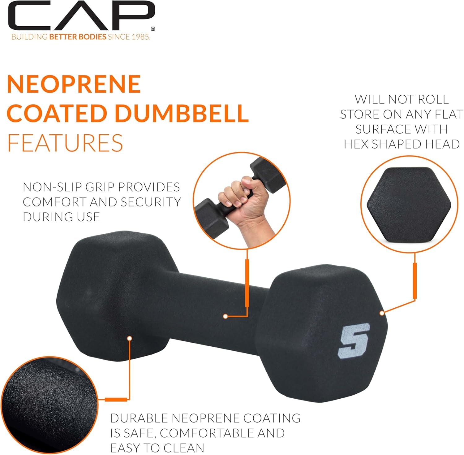 Barbell Neoprene Dumbbell Weights Pairs & Sets | Black
