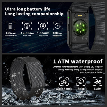 NO Screen Smart Wristbands with Heart Rate Sleep AI Health Monitor Report Smart Bracelet Incoming Call Notification Watches
