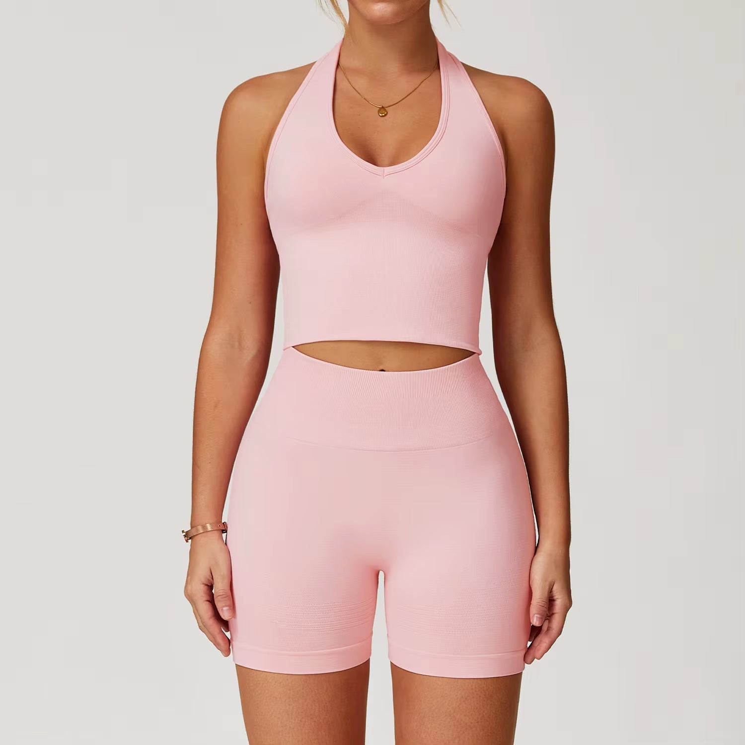 Seamless Gym Set Workout Clothes 2/3PCS Yoga Set Women'S Sportswear Fitness Leggings Sports Bra Athletic Long Sleeve Yoga Suit