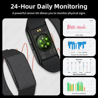 NO Screen Smart Wristbands with Heart Rate Sleep AI Health Monitor Report Smart Bracelet Incoming Call Notification Watches