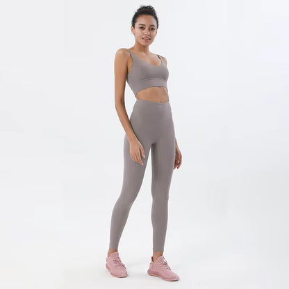 New Women'S Tracksuit Yoga Set Women Leggings Crop Top Sportswear Women'S Summer Suit High Waist Tight Set Woman 2 Pieces