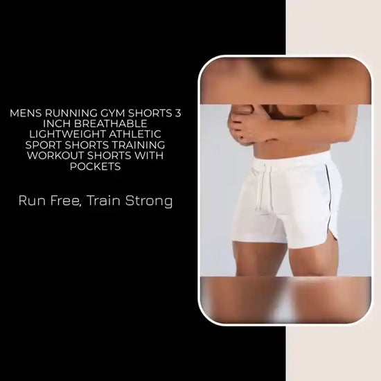 Mens Running Gym Shorts 3 Inch Breathable Lightweight Athletic Sport Shorts Training Workout Shorts with Pockets by@Outfy
