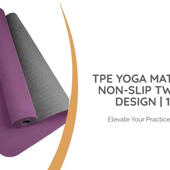TPE Yoga Mat &mdash; Thick Non-Slip Two-Tone Design | 180cm by@Outfy