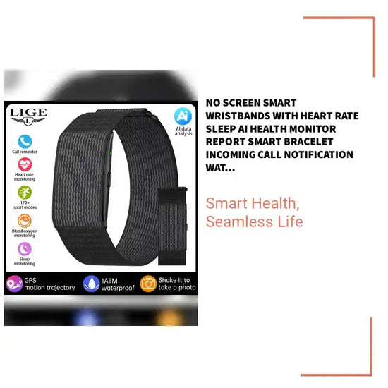 NO Screen Smart Wristbands with Heart Rate Sleep AI Health Monitor Report Smart Bracelet Incoming Call Notification Watches by@Outfy