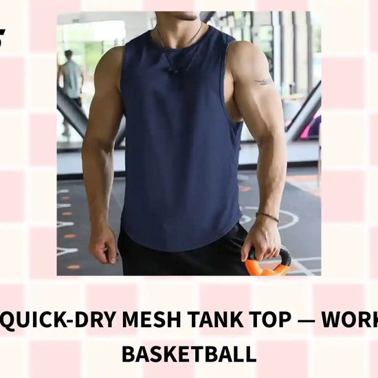 Men's Quick-Dry Mesh Tank Top &mdash; Workout &amp; Basketball by@Outfy
