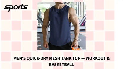 Men's Quick-Dry Mesh Tank Top &mdash; Workout &amp; Basketball by@Outfy
