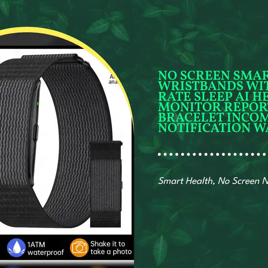 NO Screen Smart Wristbands with Heart Rate Sleep AI Health Monitor Report Smart Bracelet Incoming Call Notification Watches by@Outfy