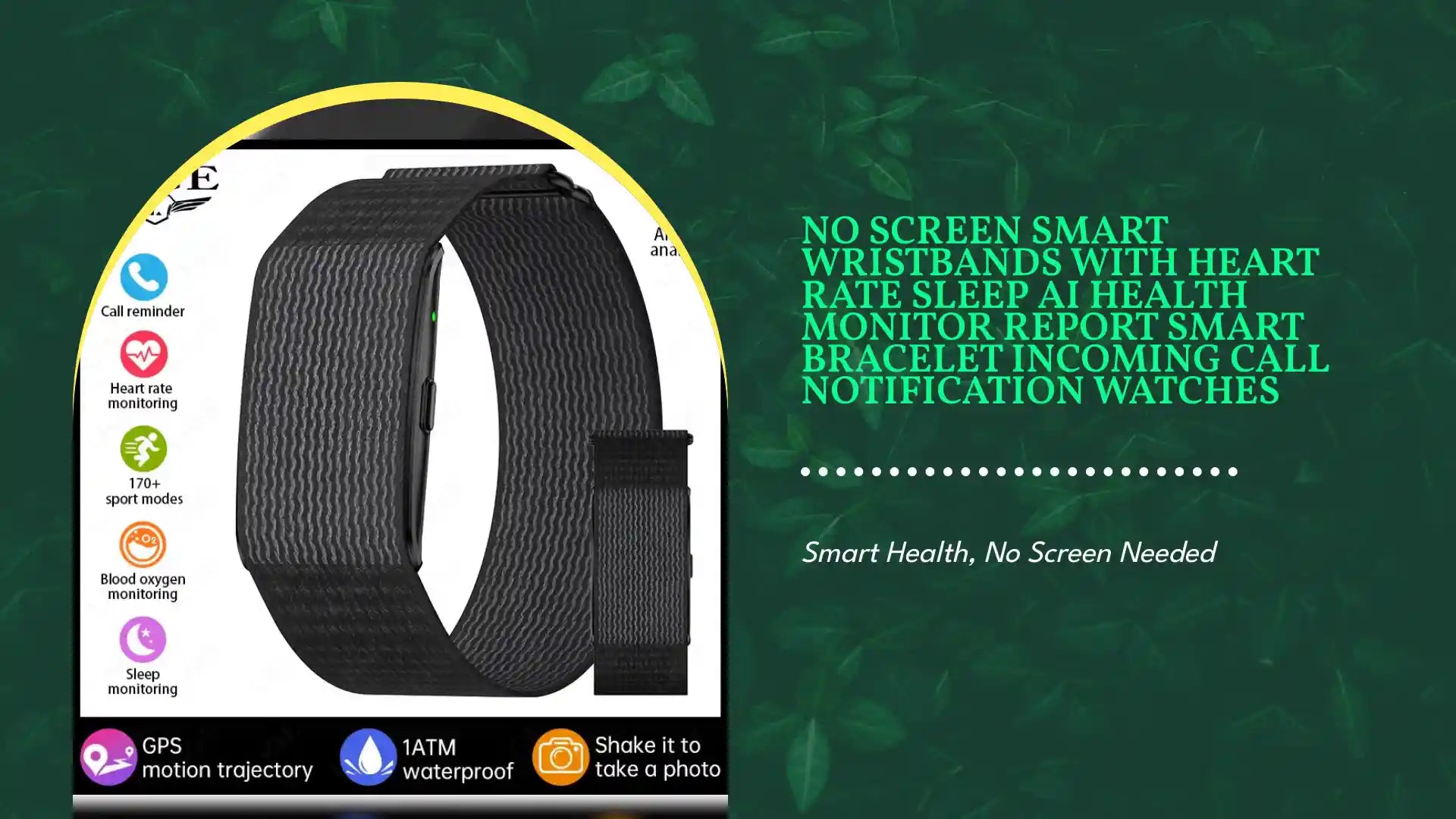 NO Screen Smart Wristbands with Heart Rate Sleep AI Health Monitor Report Smart Bracelet Incoming Call Notification Watches by@Outfy
